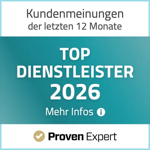 ProvenExpert seal Top Service Provider 2026